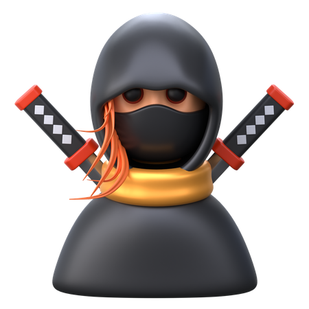 Female Ninja  3D Icon