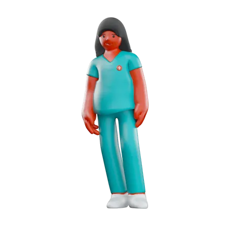 Female Nurse  3D Illustration