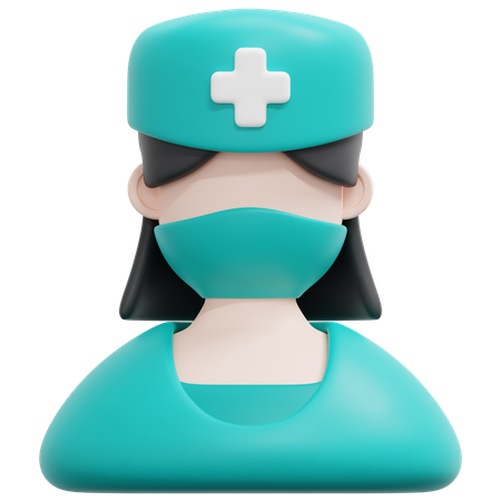 Female Nurse 3D Icon