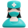 female nurse 3d logos