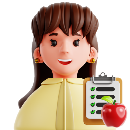 Female Nutritionist  3D Icon