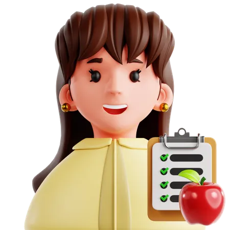 Female Nutritionist  3D Icon