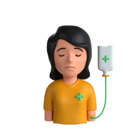 Female Patient  3D Icon
