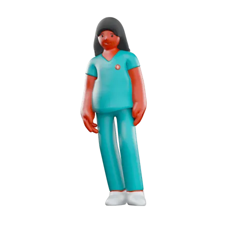 Female Patient 3D Illustration