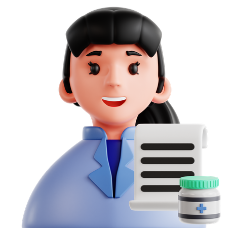 Female Pharmacist  3D Icon