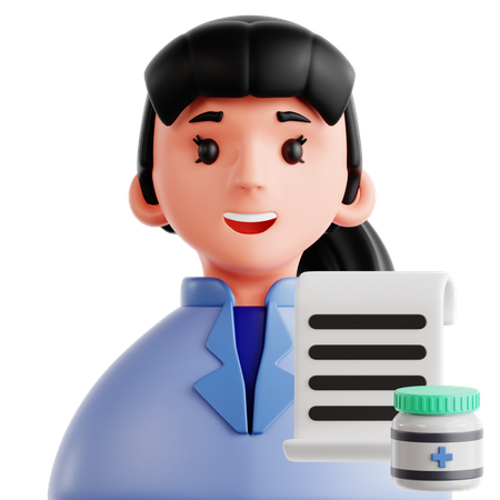 Female Pharmacist  3D Icon