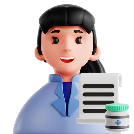 Female Pharmacist  3D Icon