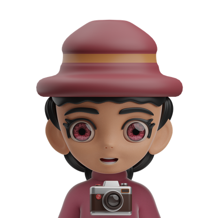 Female Photographer  3D Icon