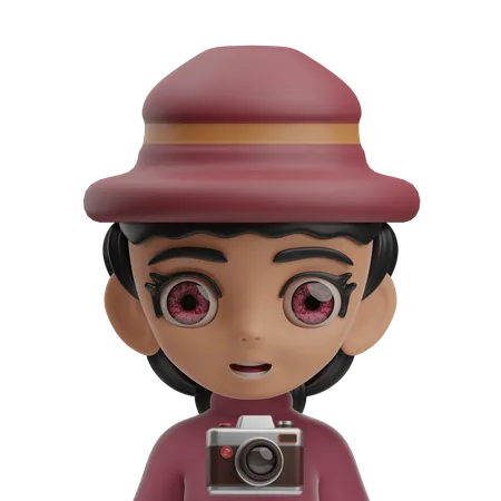 Female Photographer  3D Icon