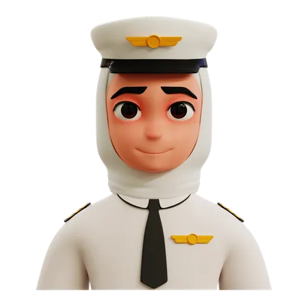 Female Pilot  3D Icon
