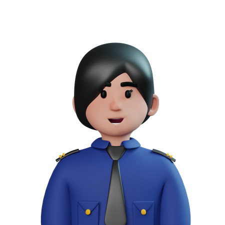 Female Police  3D Icon