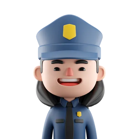 Female Police  3D Icon