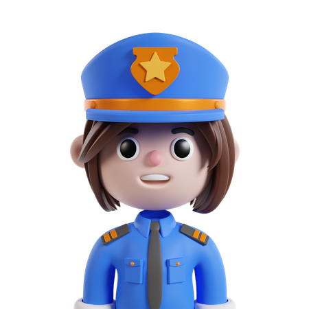 Female Police  3D Icon