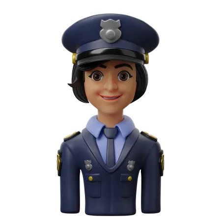 Female Police Officer  3D Icon