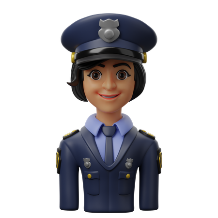 Female Police Officer  3D Icon