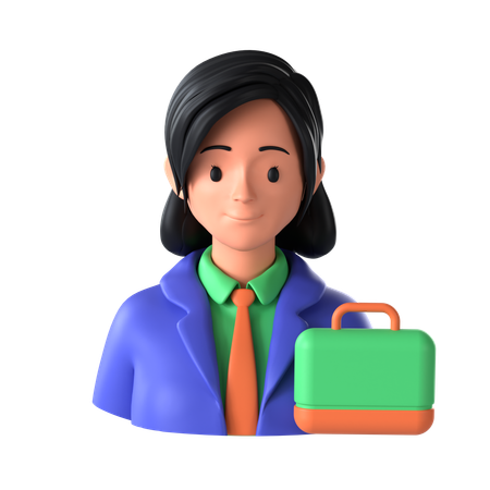 Female Project Manager  3D Icon