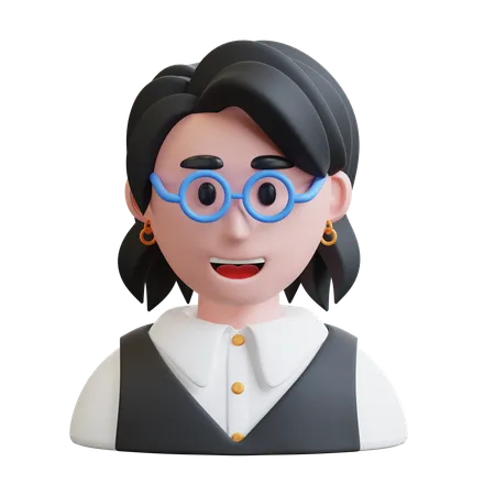 Female Receptionist  3D Icon