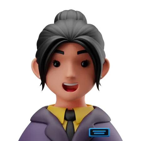 Female Receptionist  3D Icon