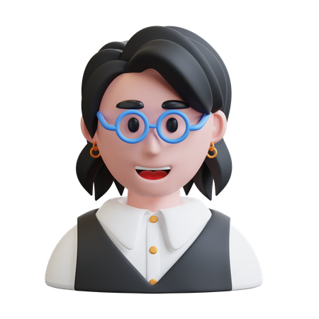 Female Receptionist  3D Icon
