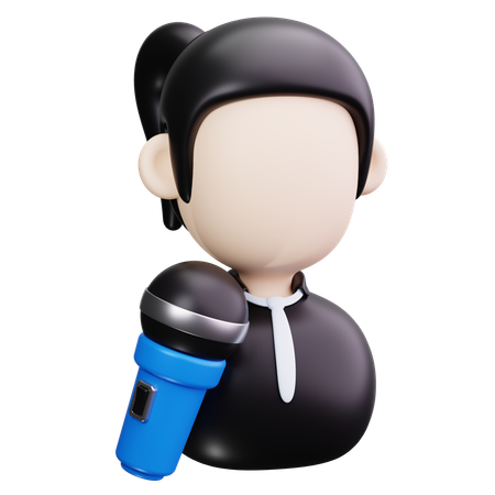 Female Reporter  3D Icon