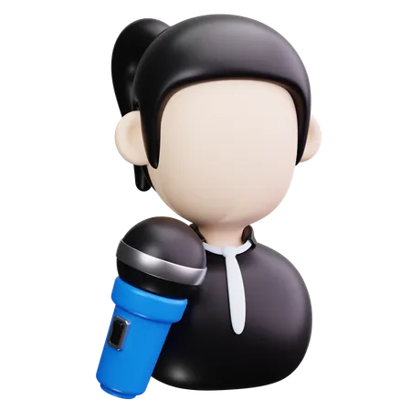 Female Reporter  3D Icon