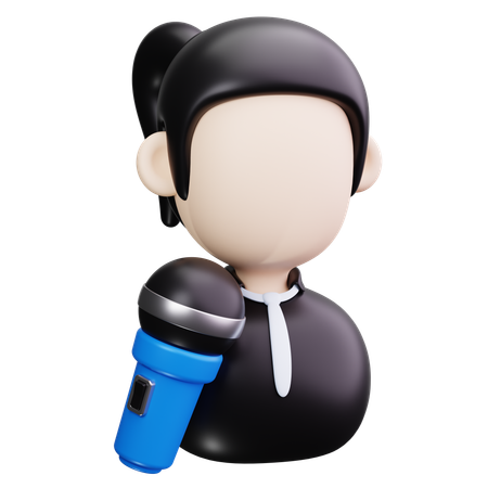 Female Reporter  3D Icon