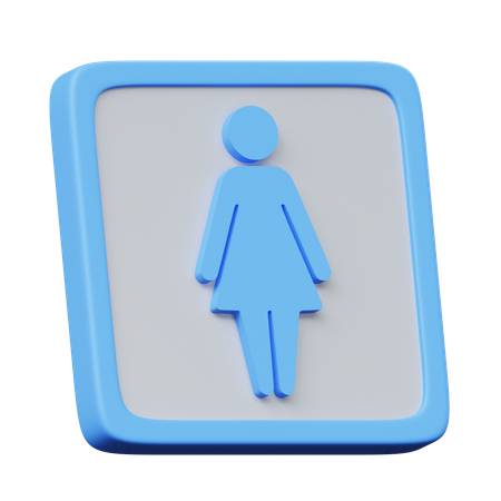Female Restroom  3D Icon