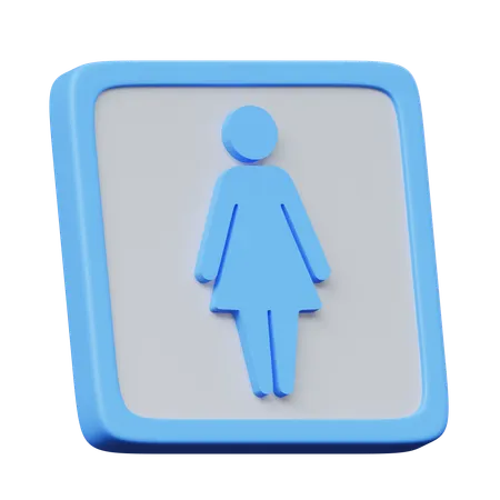 Female Restroom  3D Icon