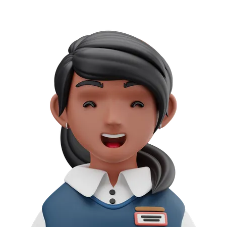 Female Sales Assistant  3D Icon