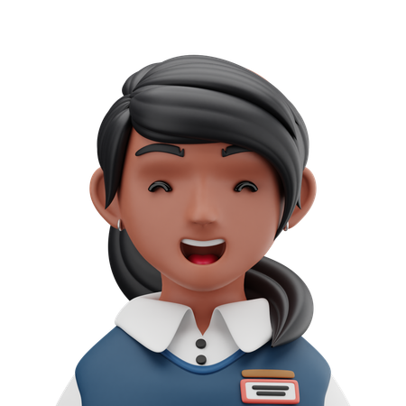 Female Sales Assistant  3D Icon