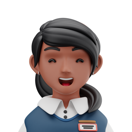 Female Sales Assistant  3D Icon