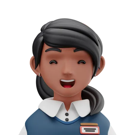 Female Sales Assistant  3D Icon