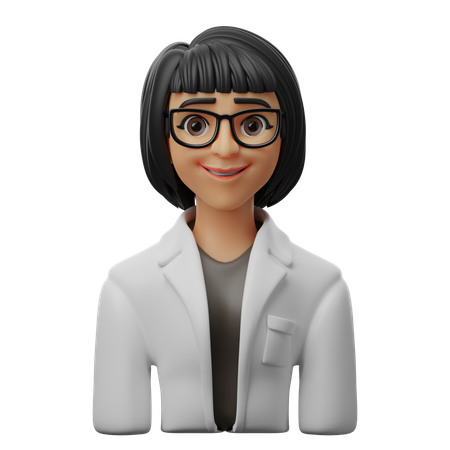 Female Scientist  3D Icon