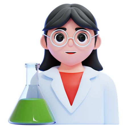 Female Scientist  3D Icon