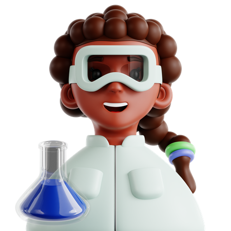 Female Scientist  3D Icon