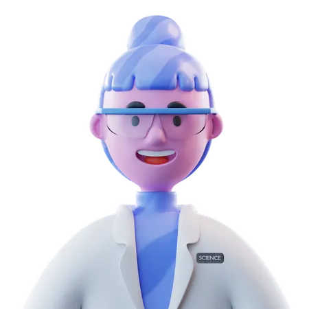 Female Scientist  3D Icon