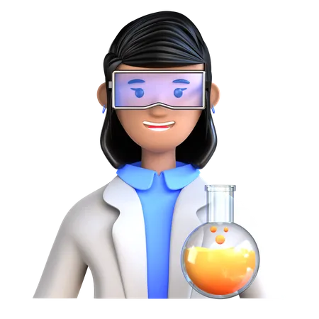 Female Scientist  3D Icon