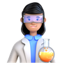 3d female scientist emoji