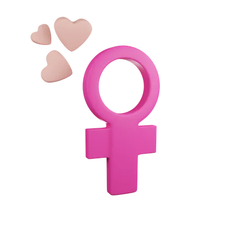 Female Sign 3 D Contains PNG BLEND GLTF And OBJ Files 3D Icon