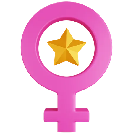 Female Star Symbol  3D Icon