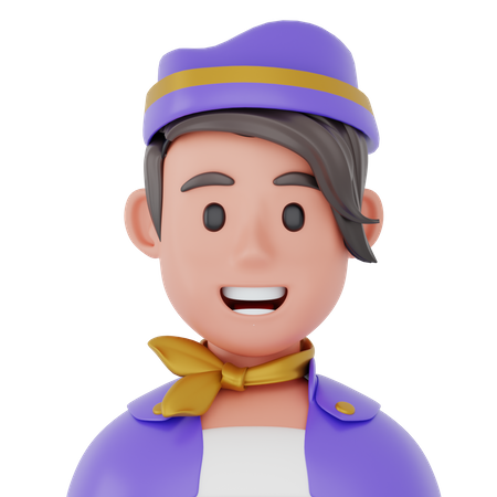 Female Stewardess  3D Icon