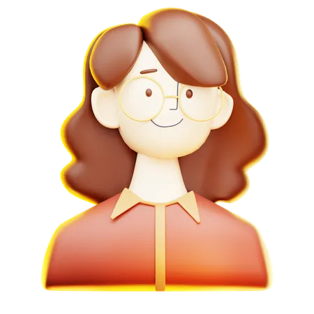 Female Student  3D Icon