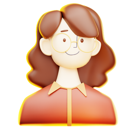 Female Student  3D Icon