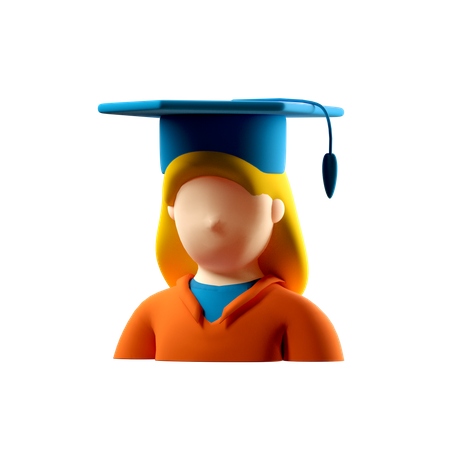 Female Student   3D Icon