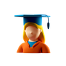 female-student 3d logo