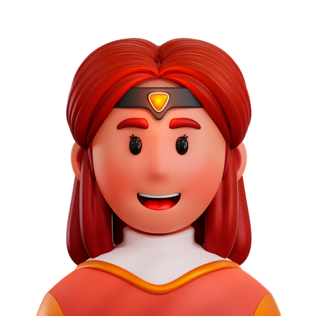 Female Superhero  3D Icon