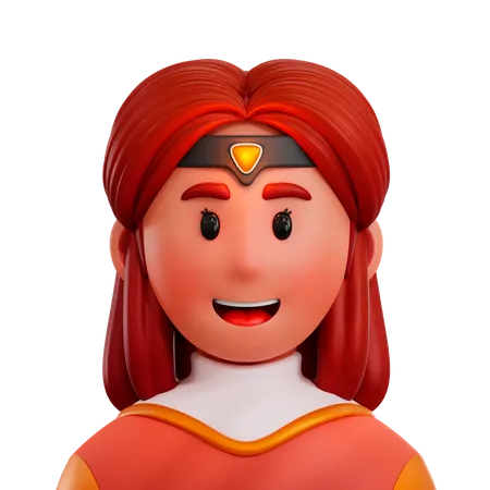 Female Superhero  3D Icon