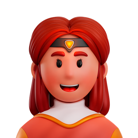 Female Superhero  3D Icon