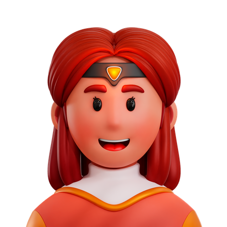 Female Superhero 3D Icon