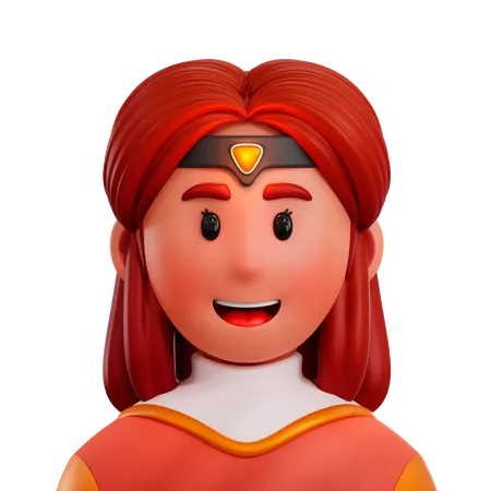 Female Superhero 3D Icon